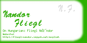 nandor fliegl business card